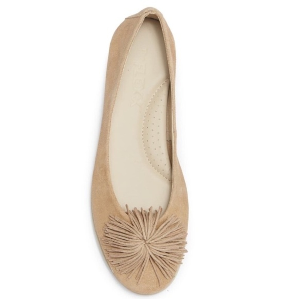 THE FLEXX Pompom Leather Flat in Dune Aurora 7
